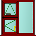 Style 32 rosewood window