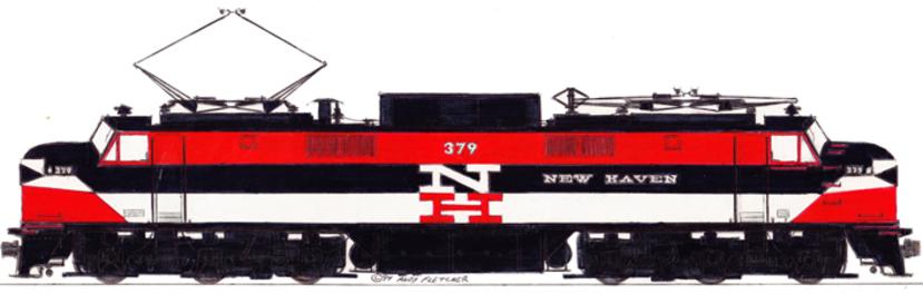L&NE Freight Train 6 magnets by Andy Fletcher Erie Railroad w/ New Haven 