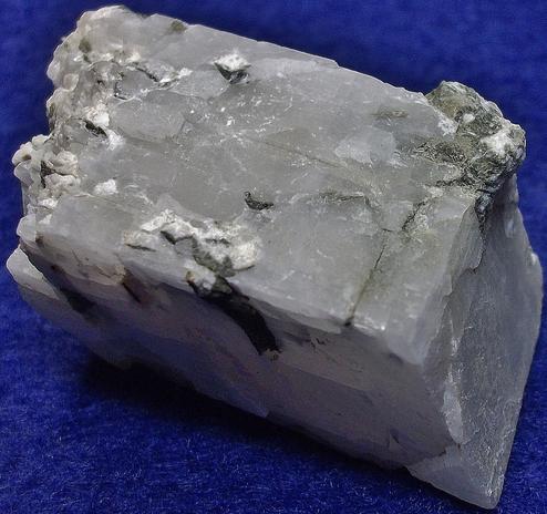 fluorescing CALCITE with LAUMONTITE - Churchville Quarry (Davis Quarry Company Inc.), Churchville, Hardford County, Maryland, USA