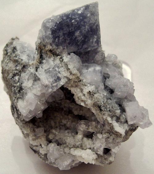 CELESTINE Celestite, CALCITE, STRONTIANITE - Meckley's Quarry, Mandata, Northumberland County, Pennsylvania, USA