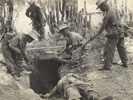 Gurkhas from the 10th Gurkhas clearing 'Scraggy Hill' during the Burma Campaign