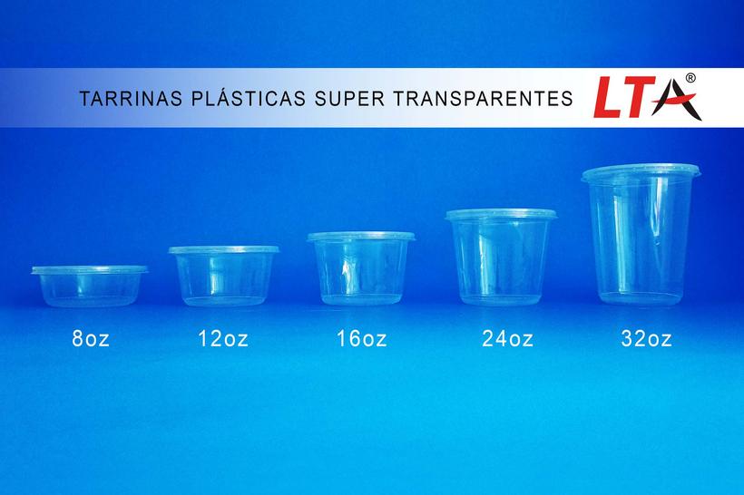 Envases plasticos desechables en PP con tapa hermética