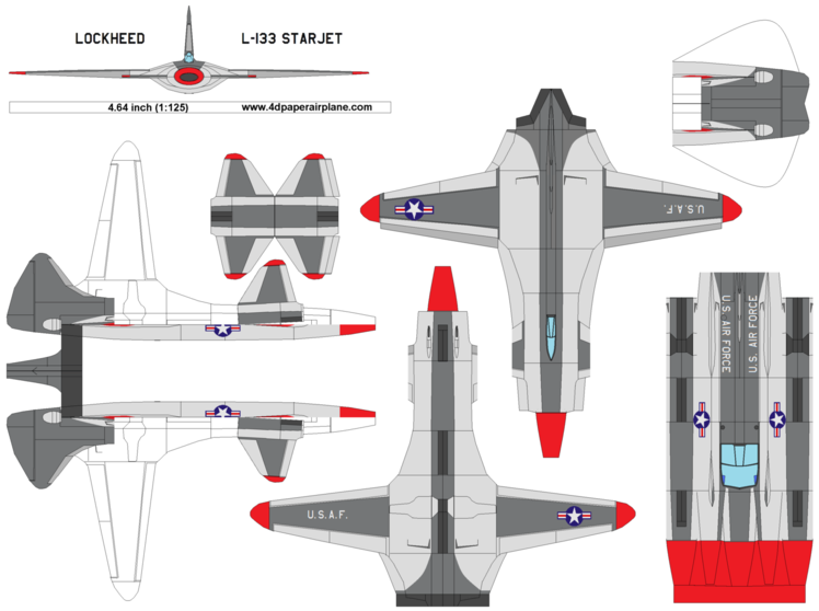 4D paper airplane Papercraft Template Aircraft Jet Plane