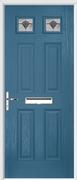 4 Panel 2 Square Composite Door monza glass