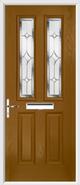 2 Panel 2 Square Composite Door regal sapphire glass