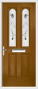 2 Panel 2 Arch Composite Door fusion art glass