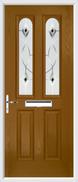 2 Panel 2 Arch Composite Door fusion art glass