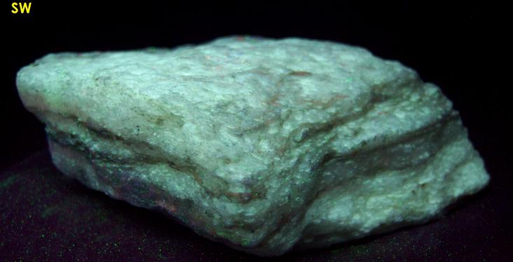 fluorescent TALC, Tremolite, Balmat, Balmat-Edwards Zinc District, St. Lawrence County, New York, USA