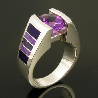 Sugilite wedding ring by Hileman