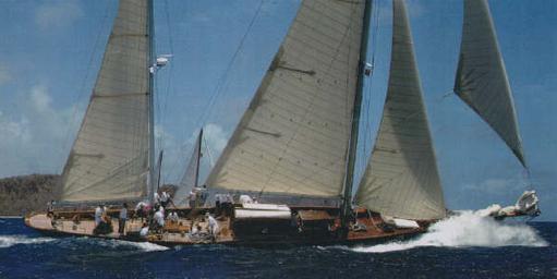 Classic large sailing yacht