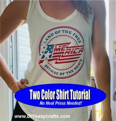 DIY Two color heat transfer Shirt tutorial