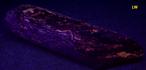 DRILL CORE with fluorescent SPHALERITE, CALCITE - Sterling Hill, Ogdensburg, Franklin Mining District, Sussex County, New Jersey - for sale