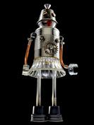 retro robot sculpture art astronaut