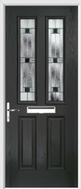 2 Panel 2 Square Composite Door aspen glass