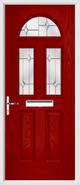 2 Panel 2 Square 1 Arch Composite Door regal opal glass