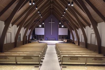 RP64 Par64 LED replacement lamp for church sanctuary lighting, save on energy and hvac costs, efficient lighting