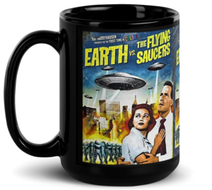 Earth vs The Flying Saucers Black Glossy ​Coffee/Tea Mug