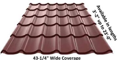 European - Mexican Simulated Clay Tile Metal Roofing