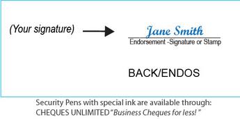 Image How to endorse or sign a cheque -by CHEQUES UNLIMITED