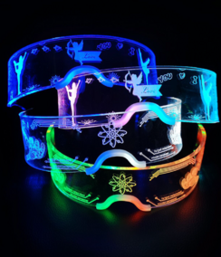 ALIENGIFTS4U Alien Fashion Luminous Glasses Neon Party Decoration LED Sunglasses For Nightclub DJ Dance Music Festival Rave Decorative
