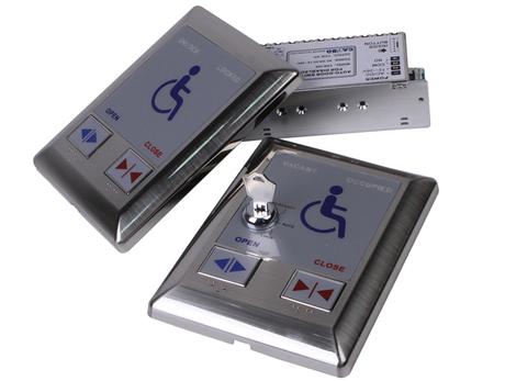 Automatic door toilet switch for disabled person