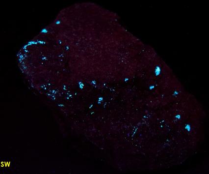 hydrocarbon mineral fluorescent IDRIALITE CURTISITE - Skaggs Springs Mine, Skaggs Springs, Warm Springs Dam, Coast Range, Sonoma County, California, USA