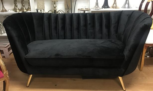 BLACK VELVET LOVESEAT FOR RENT