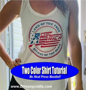 DIY Two color heat transfer Shirt tutorial