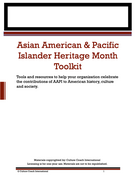 Asian American/Pacific Islander History Month Toolkit Title Page