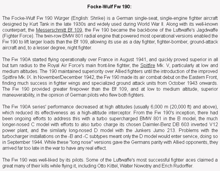 wiki background for 4D model of Focke-Wulf Fw 190