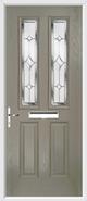 2 Panel 2 Square Composite Door regal sapphire glass