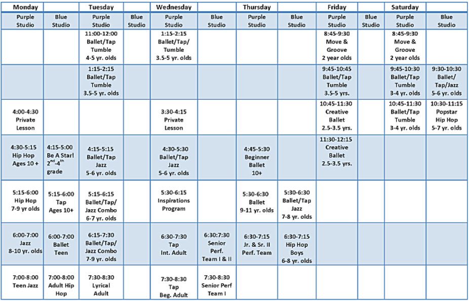 Class Schedule