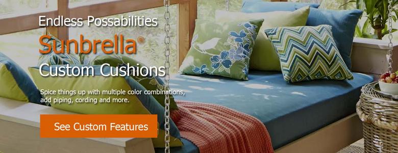 Custom Cushions & Pillows for Outdoor Furniture