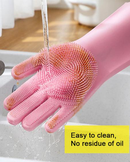 silicone scrubber magic gloves in Pakistan for dish washing, car cleaning, pet bathing, fruit washing, stove washing, cloth washing, glass cleaning and as anti-scalding