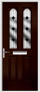 2 Panel 2 Arch Composite Door resin lead glass