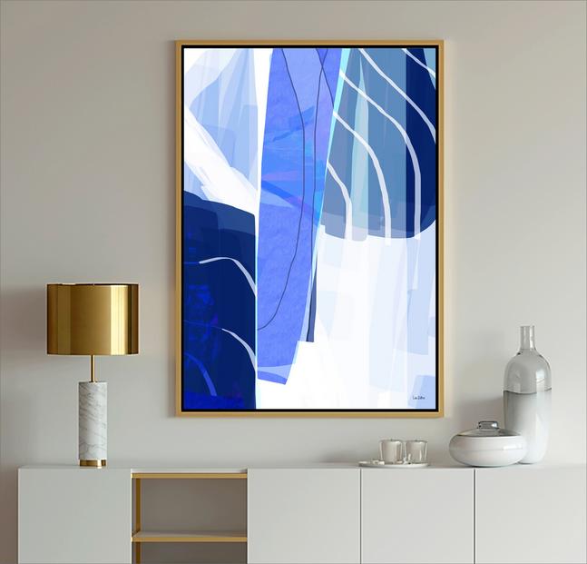 Blue and White abstract art , #abstract art, #blue art
