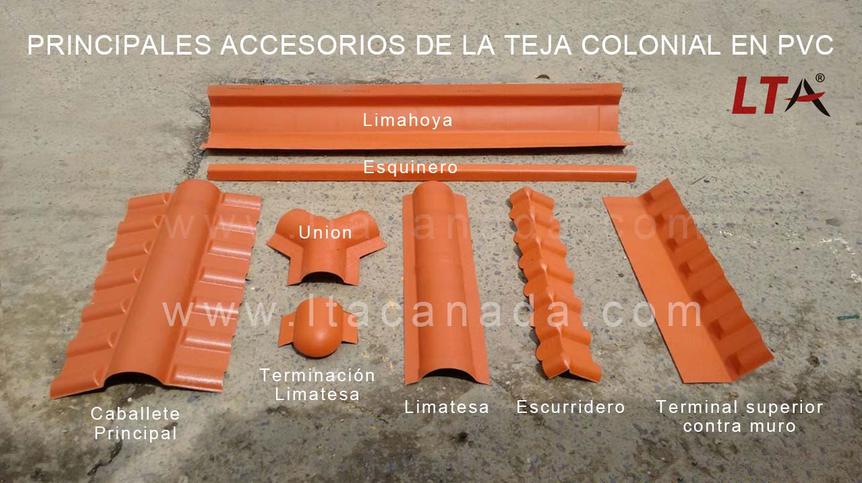 Accesorios de la teja colonial en PVC LTA