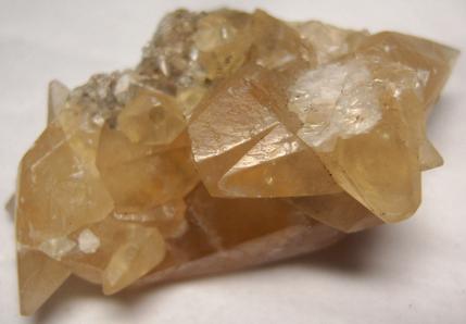 CALCITE crystals, fluorescent - Pugh Quarry (France Stone Co. Custar quarry), Weston (near Custar), Wood County, Ohio, USA, ex Paul and Betty Kelly, collected ~1960