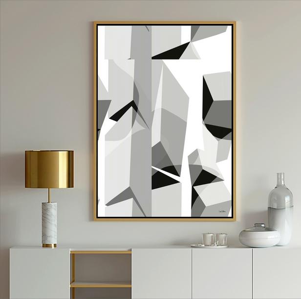 Black and white art, #abstract art