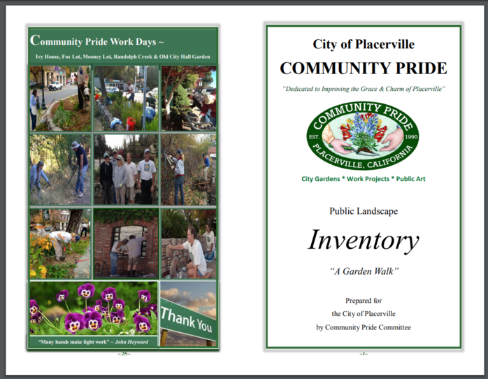 Placerville Community Pride Volunteers Gardens & Projects Inventory 2017 Archives Josette Johnson http://www.josettejohnson