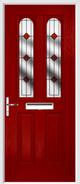 2 Panel 2 Arch Composite Door resin lead glass