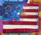 Peter Max Flag with Heart