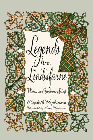 Book cover with Celtic cross and knotwork