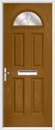 4 Panel 1 Arch Composite Door jewel white