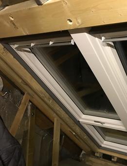 VELUX CABRIO window. PMV Maintenance - VELUX and Roto roof window / Skylight repair, replacement, installation, re-glazing, servicing, maintenance, Blinds, Leaks, repairs, Glass, renovation specialists covering London, Hertfordshire, Bedfordshire, Cambridgeshire, Essex, South London, North London and Central London.