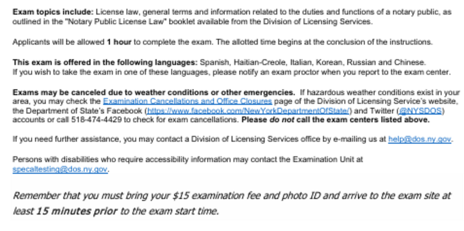 Practice Exams New York Notary Public