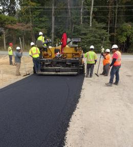 installing asphalt roads in Foxwood subdivision