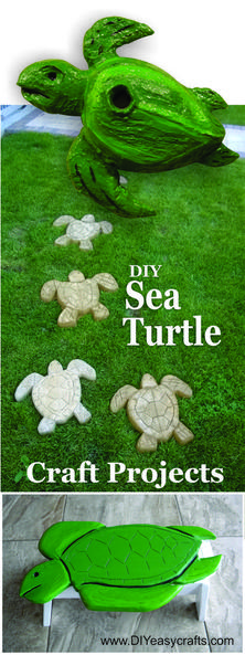 DIY Nautical Decor Sea Turtle Craft projects. www.DIYeasycrafts.com