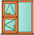 Style 32 oak window