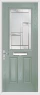 2 Panel 1 Square Composite Door regal corenet glass